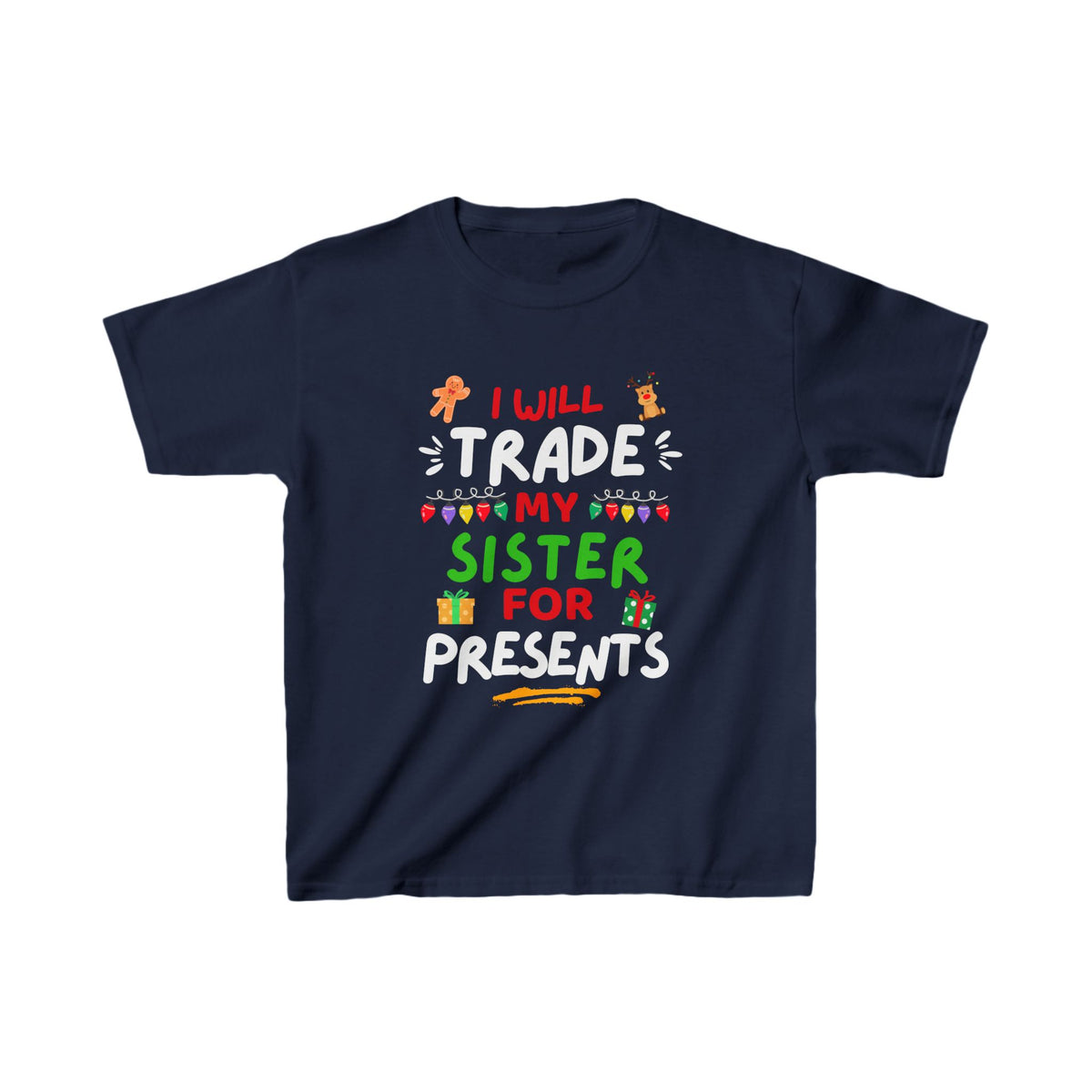 I will Trade My Sister for Presents - Christmas - Youth/Kids Heavy Cotton Tee