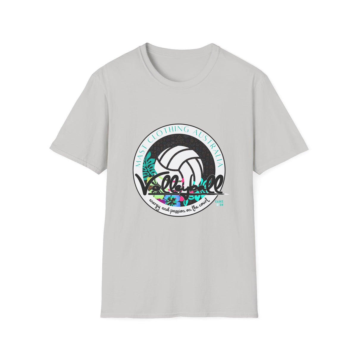 Volleyball graphic (teal) - Unisex Softstyle T-Shirt