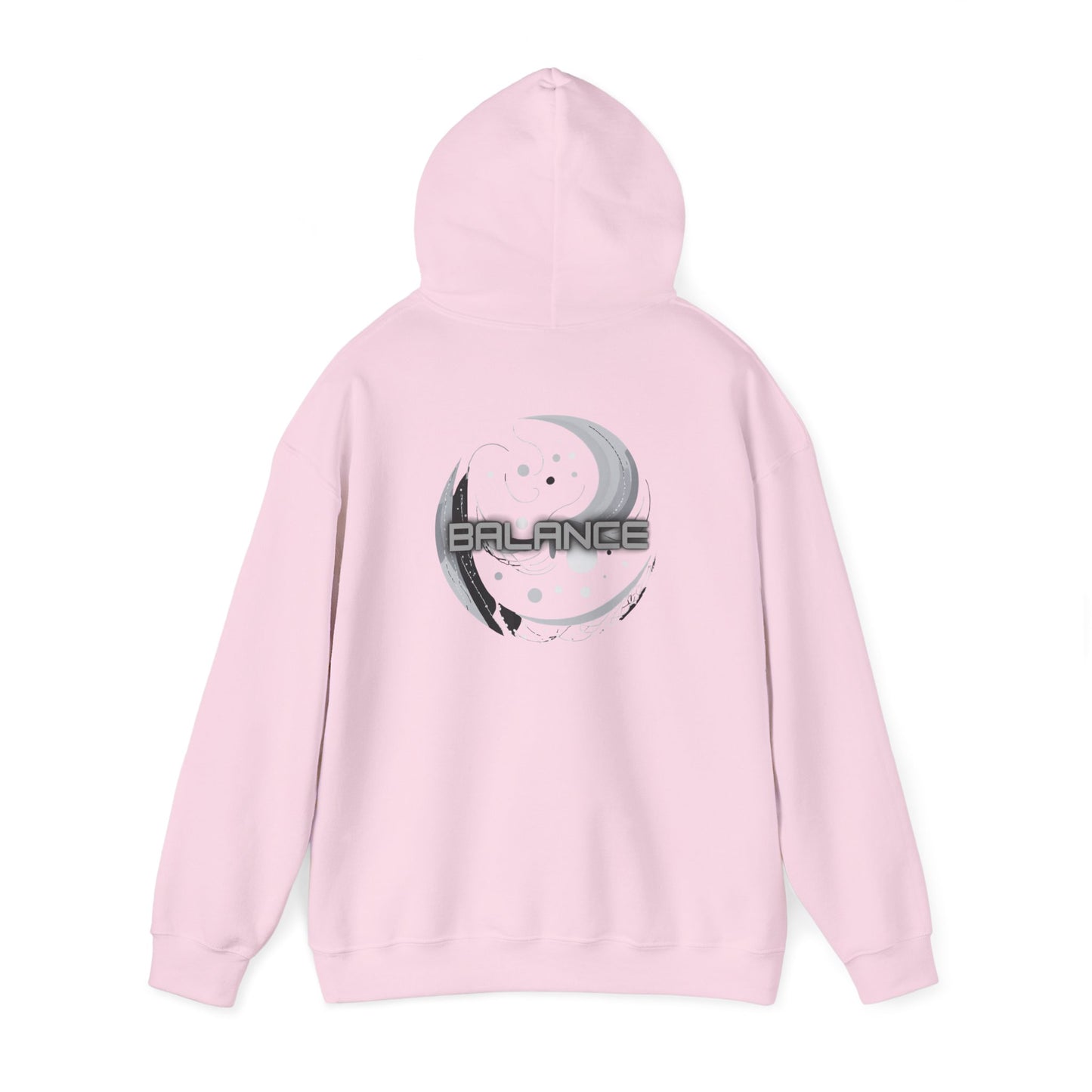 Balance (printed on back) - Statement Graphic - Unisex Heavy Blend™ Hooded Sweatshirt