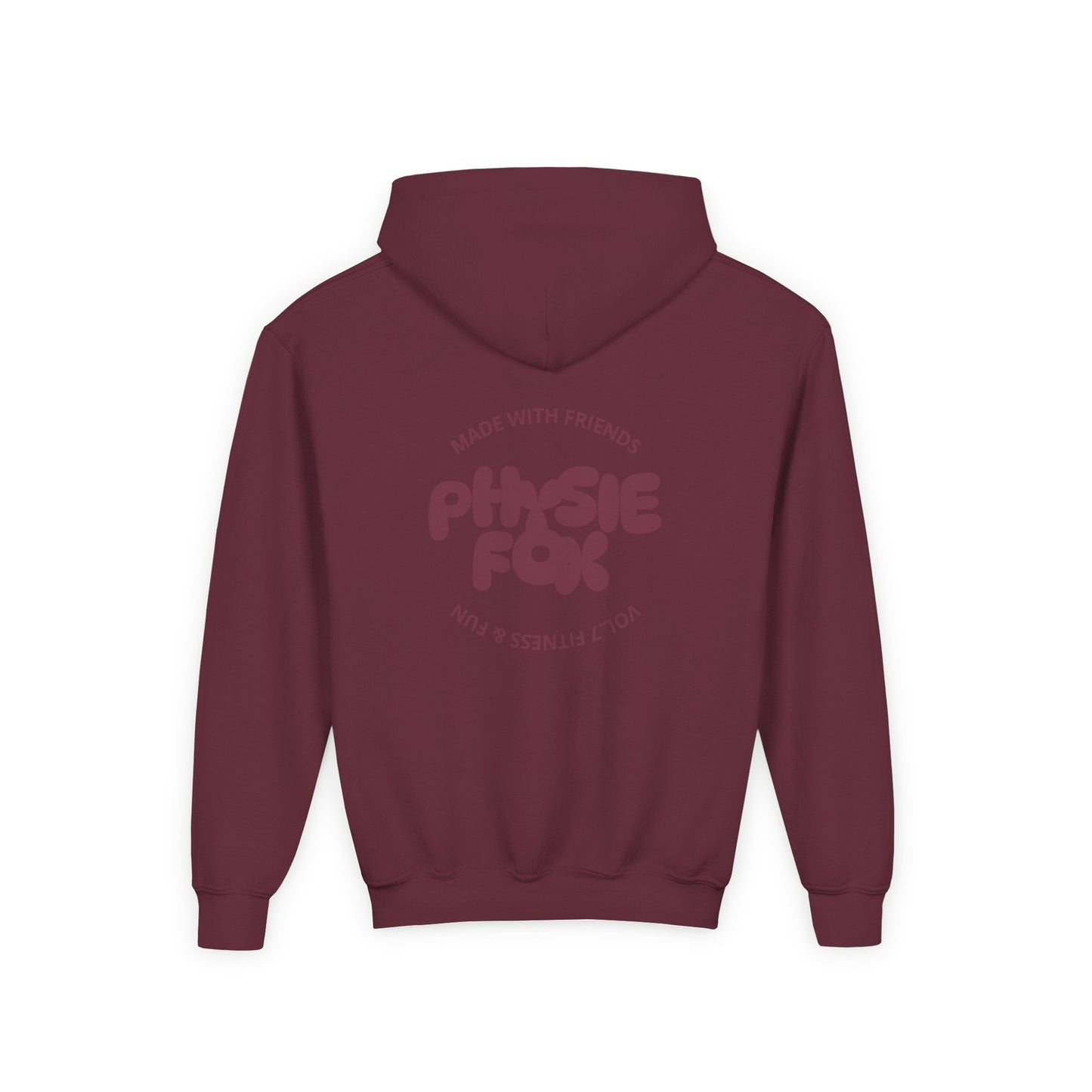 Physie fox (printed on back) - Youth Heavy Blend Hoodie