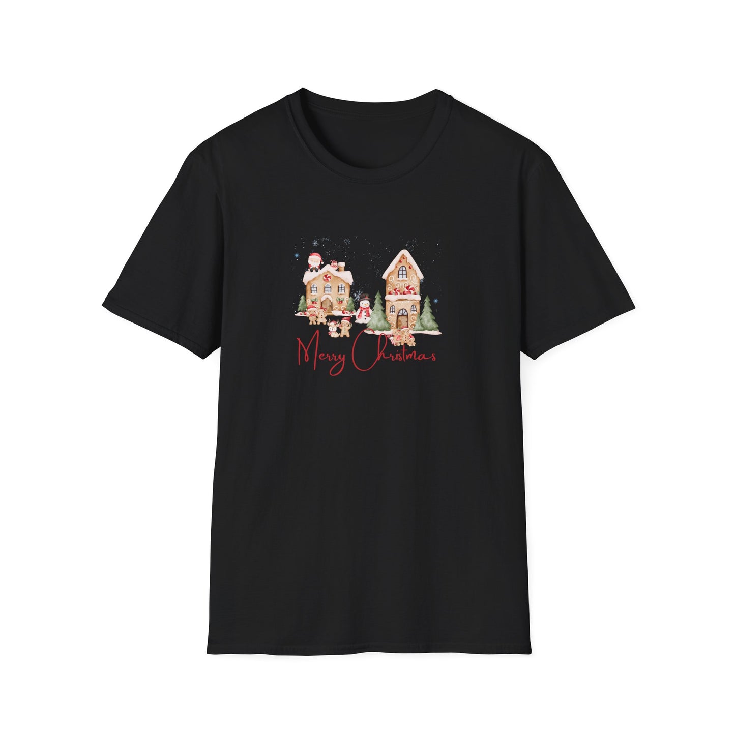 Gingerbread Scene - Unisex Softstyle T-Shirt