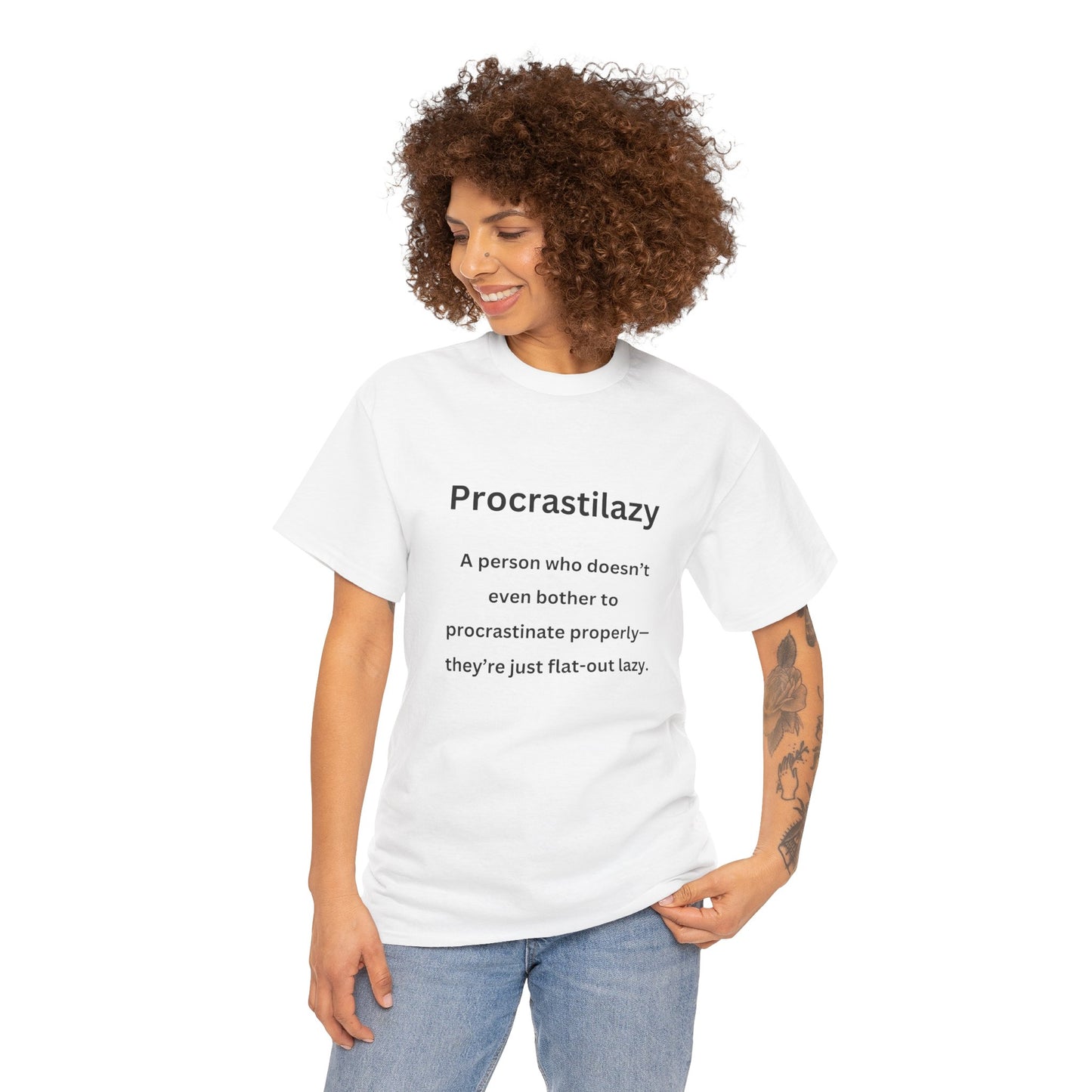 Procrastilazy - Urban Words - Unisex Heavy Cotton Tee