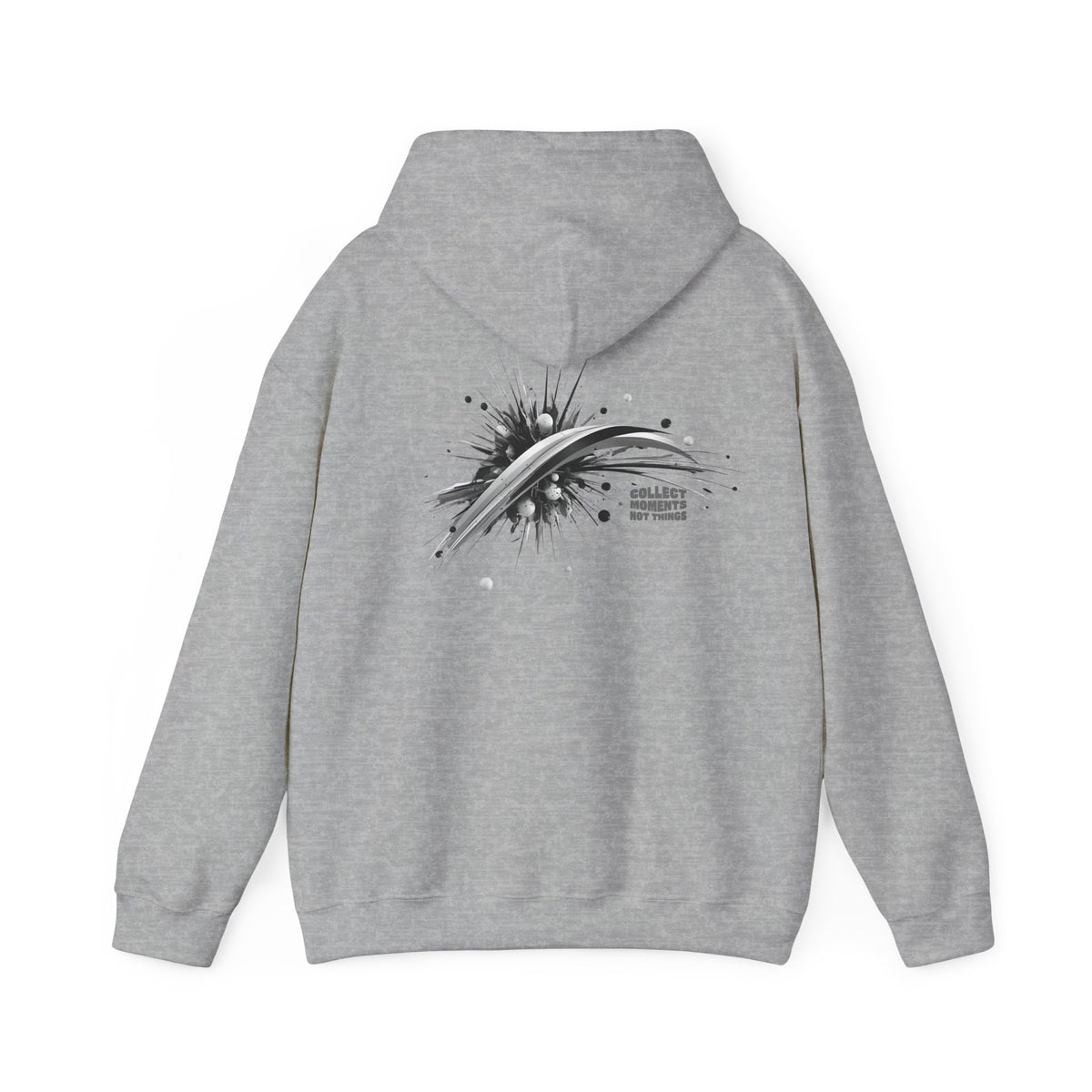 Collect moments not things Splash (printed on back) - Modern Vibes - Unisex Heavy Blend™ Hooded Sweatshirt