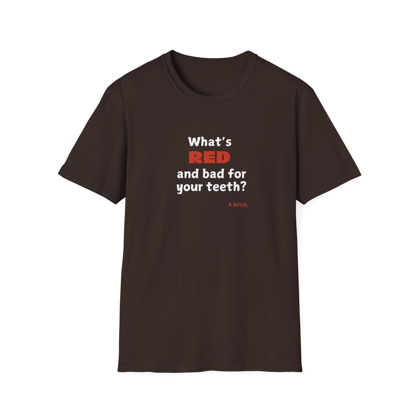 Red Teeth joke - Unisex Softstyle T-Shirt
