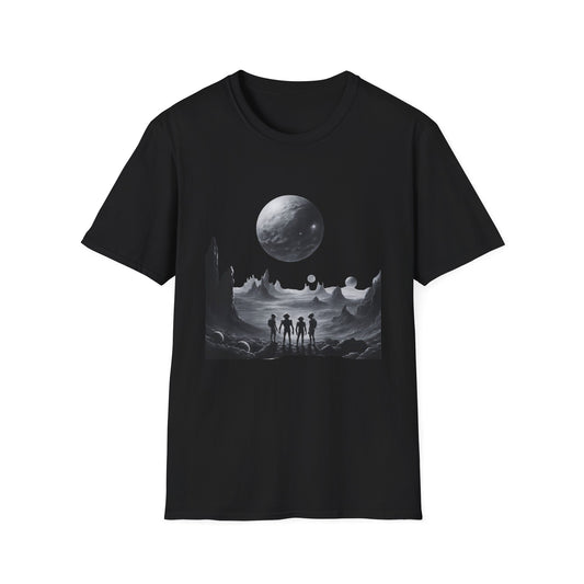 Alien moonscape - Statement Graphic - Unisex Softstyle T-Shirt