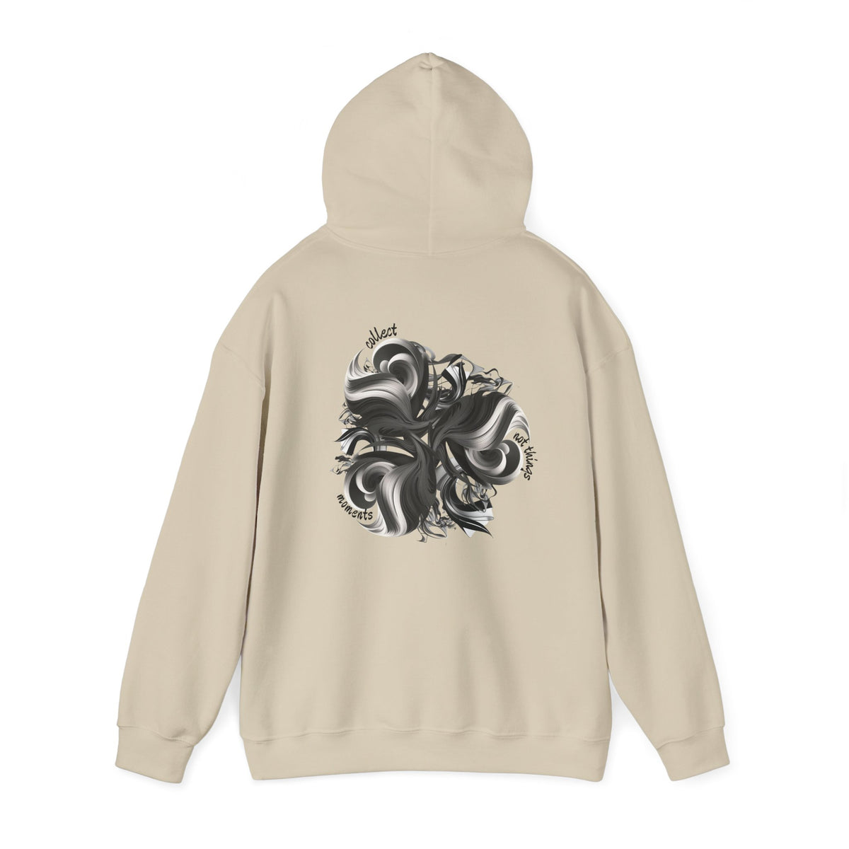 Collect moments not things (printed on back) - Modern Vibes - Unisex Heavy Blend™ Hooded Sweatshirt