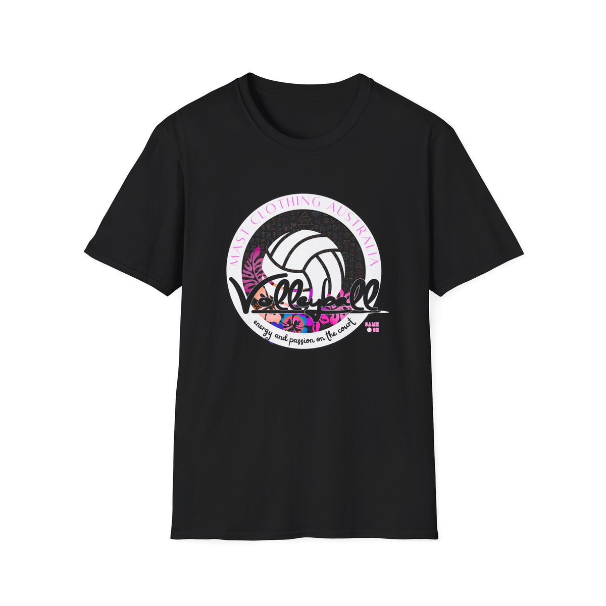 Volleyball graphic (pink) - Unisex Softstyle T-Shirt