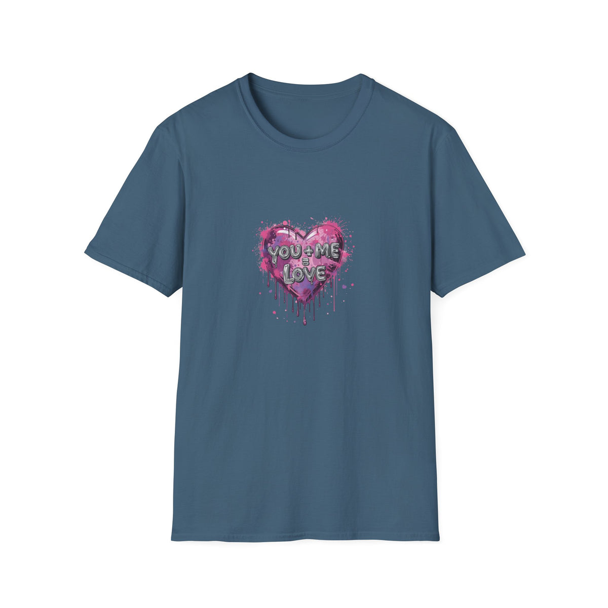 you + me = love - Unisex Softstyle T-Shirt