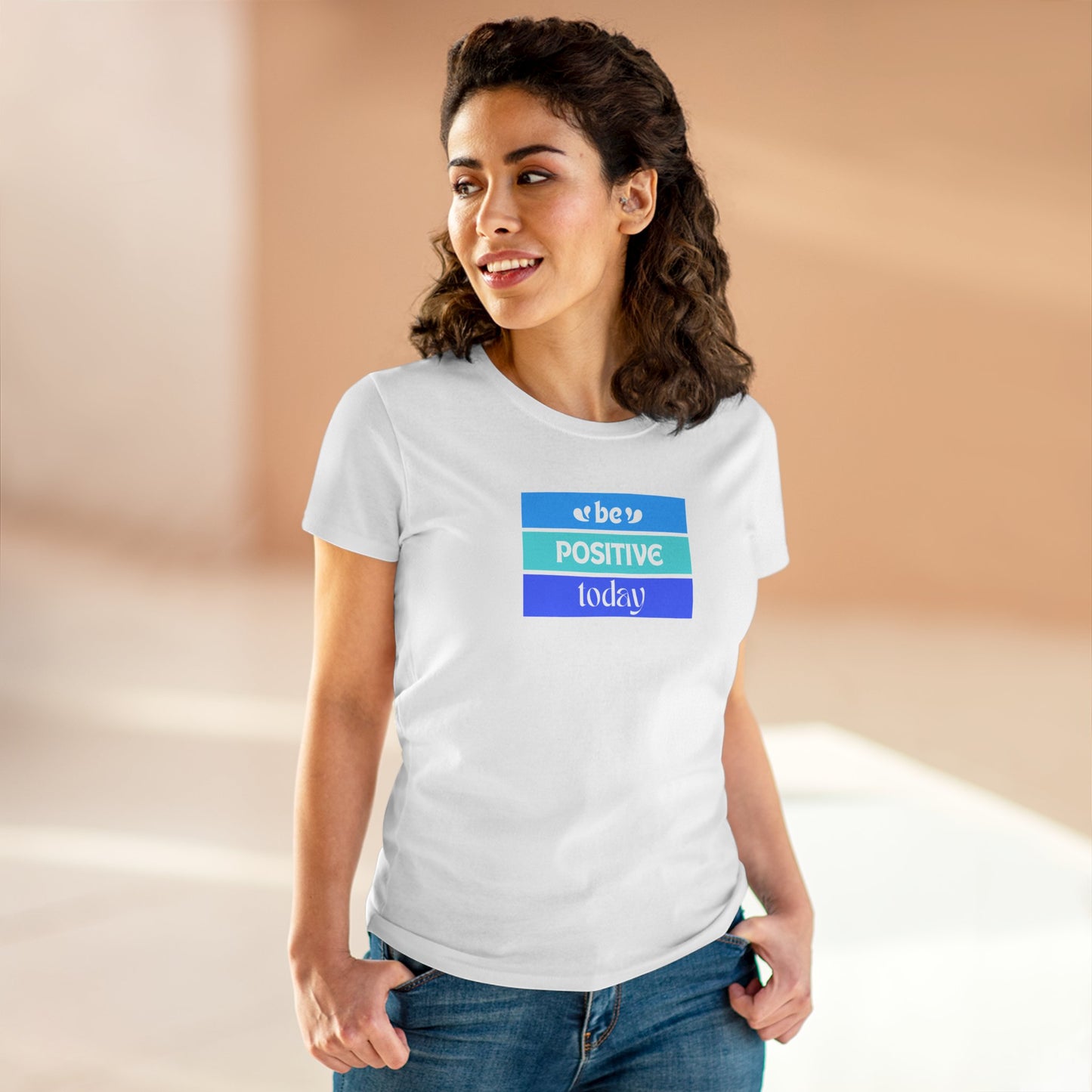 Be positive today - Women's Midweight Cotton Tee