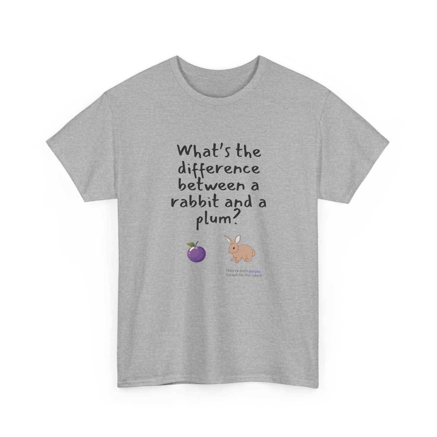 Rabbit and Plum - Funny - Unisex Heavy Cotton Tee