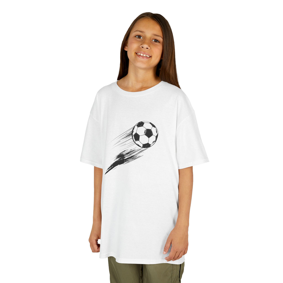 Soccer Swoosh - Youth / Kids Heavy Cotton™ Tee