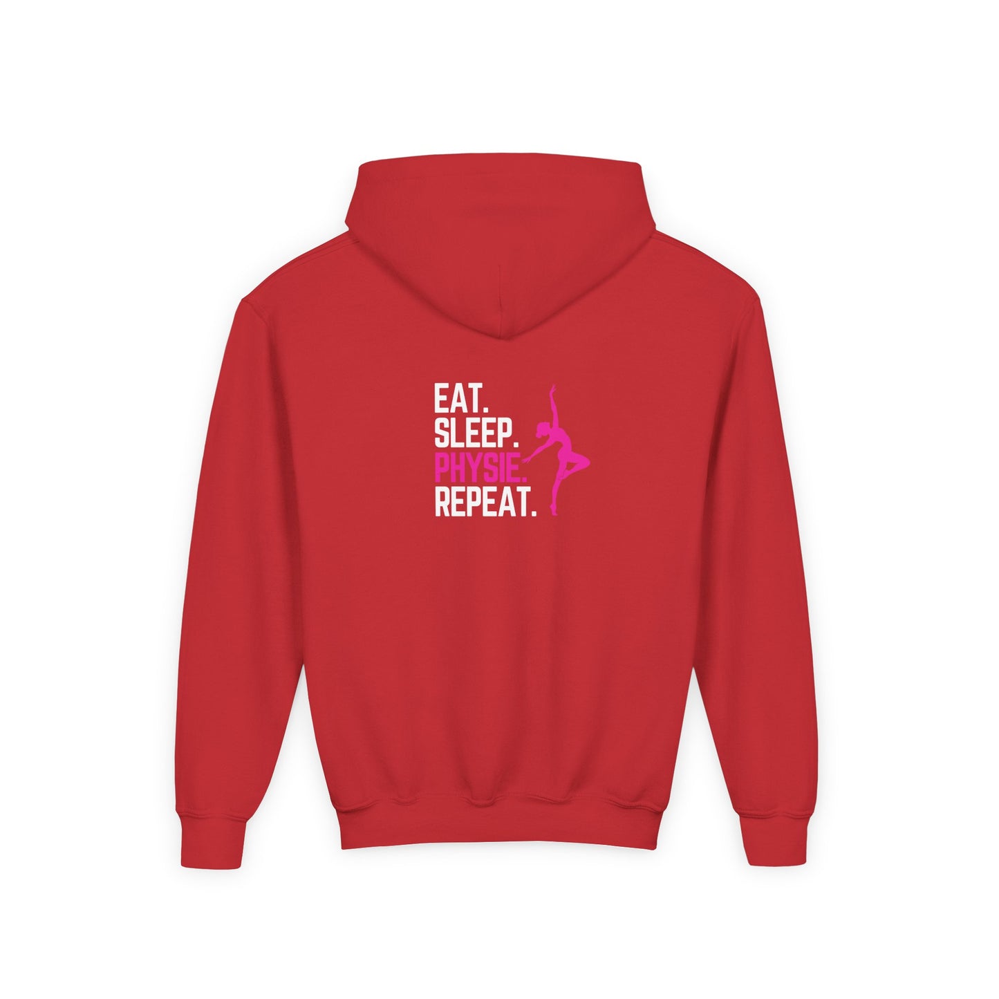 Eat Sleep Physie Repeat (printed on back) - Youth Heavy Blend Hoodie
