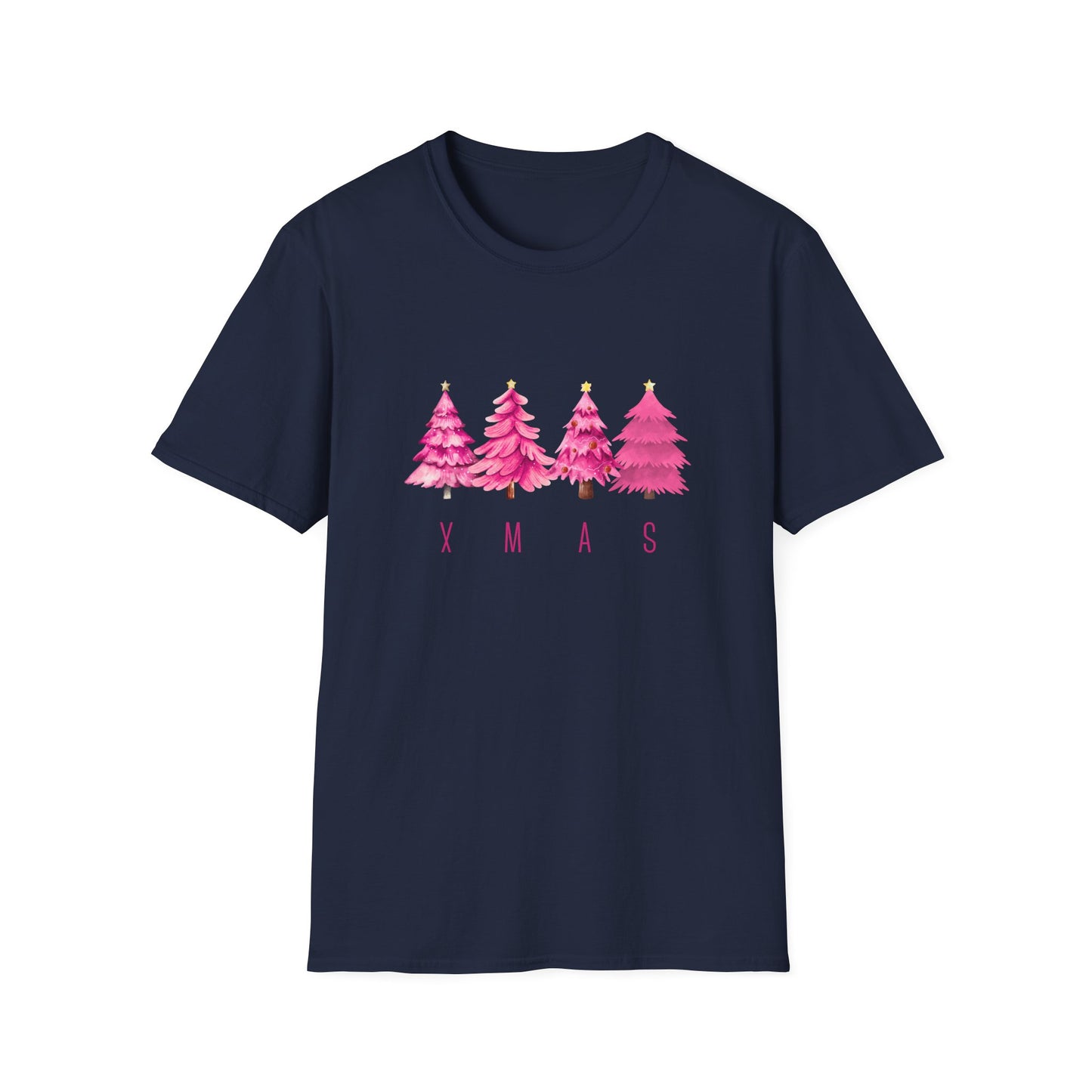 XMAS trees (pink) - Unisex Softstyle T-Shirt