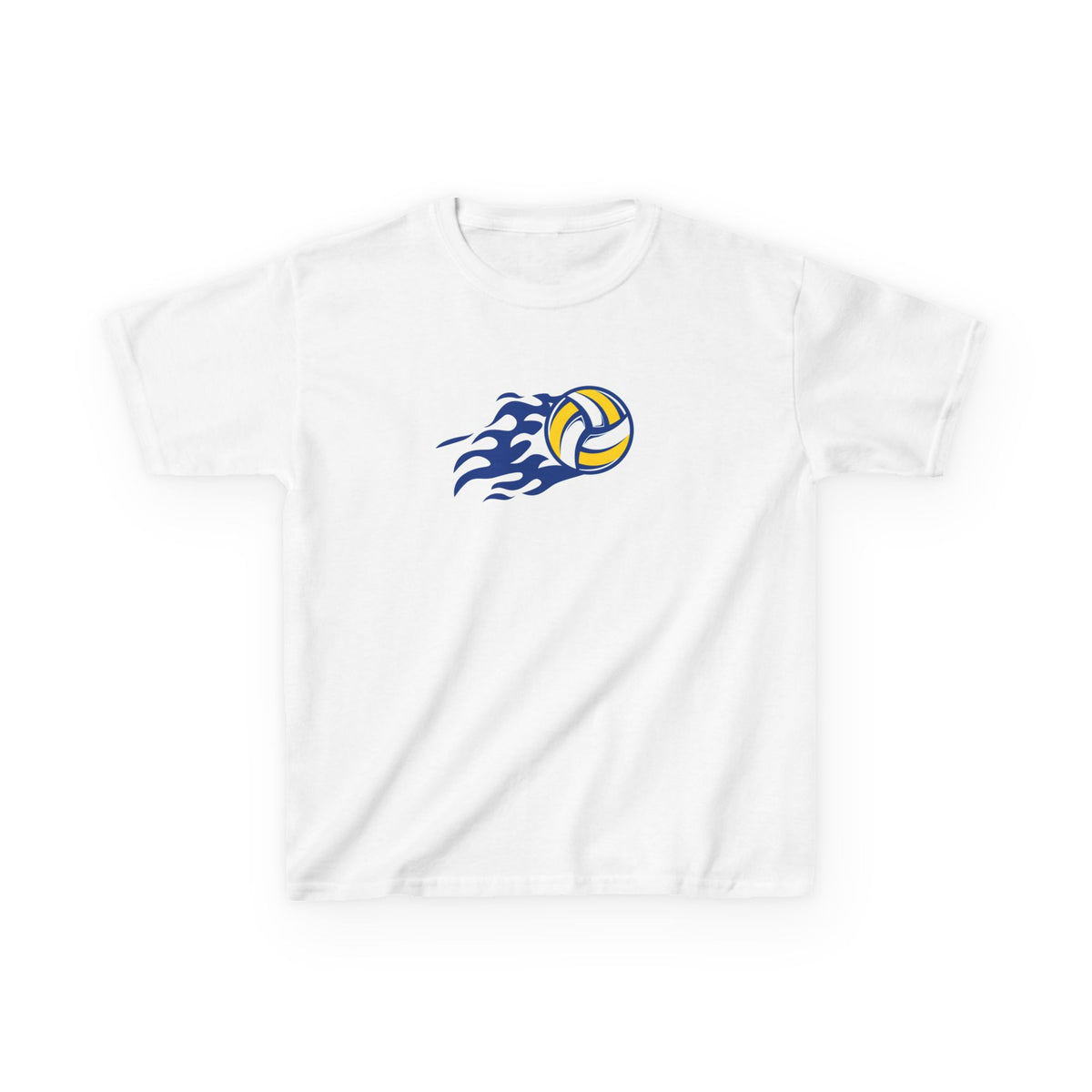 Volleyball Flame - blue/yellow - Kids Heavy Cotton™ Tee