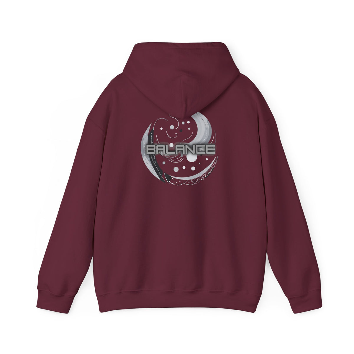 Balance (printed on back) - Statement Graphic - Unisex Heavy Blend™ Hooded Sweatshirt