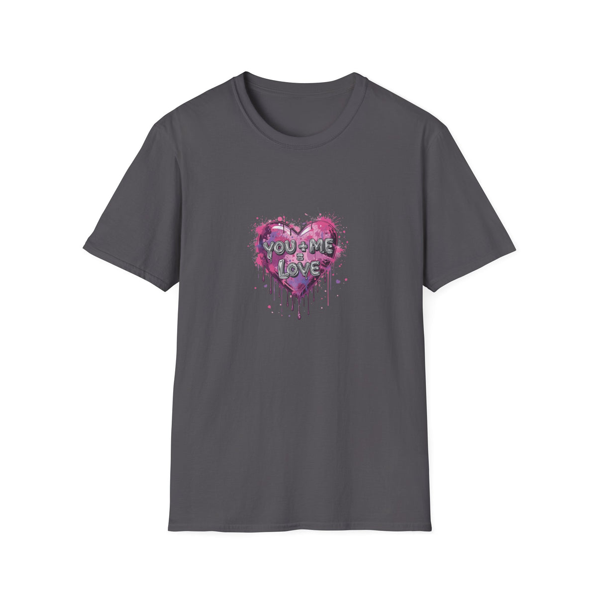 you + me = love - Unisex Softstyle T-Shirt