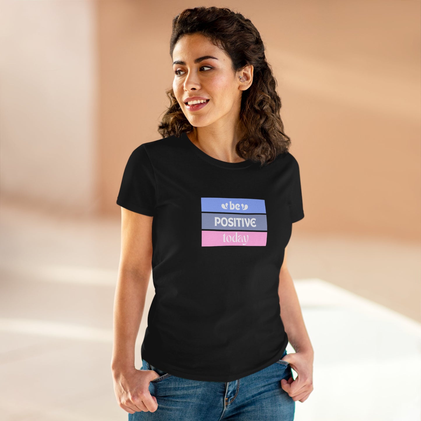 Be positive today (pastel) - Women's Midweight Cotton Tee