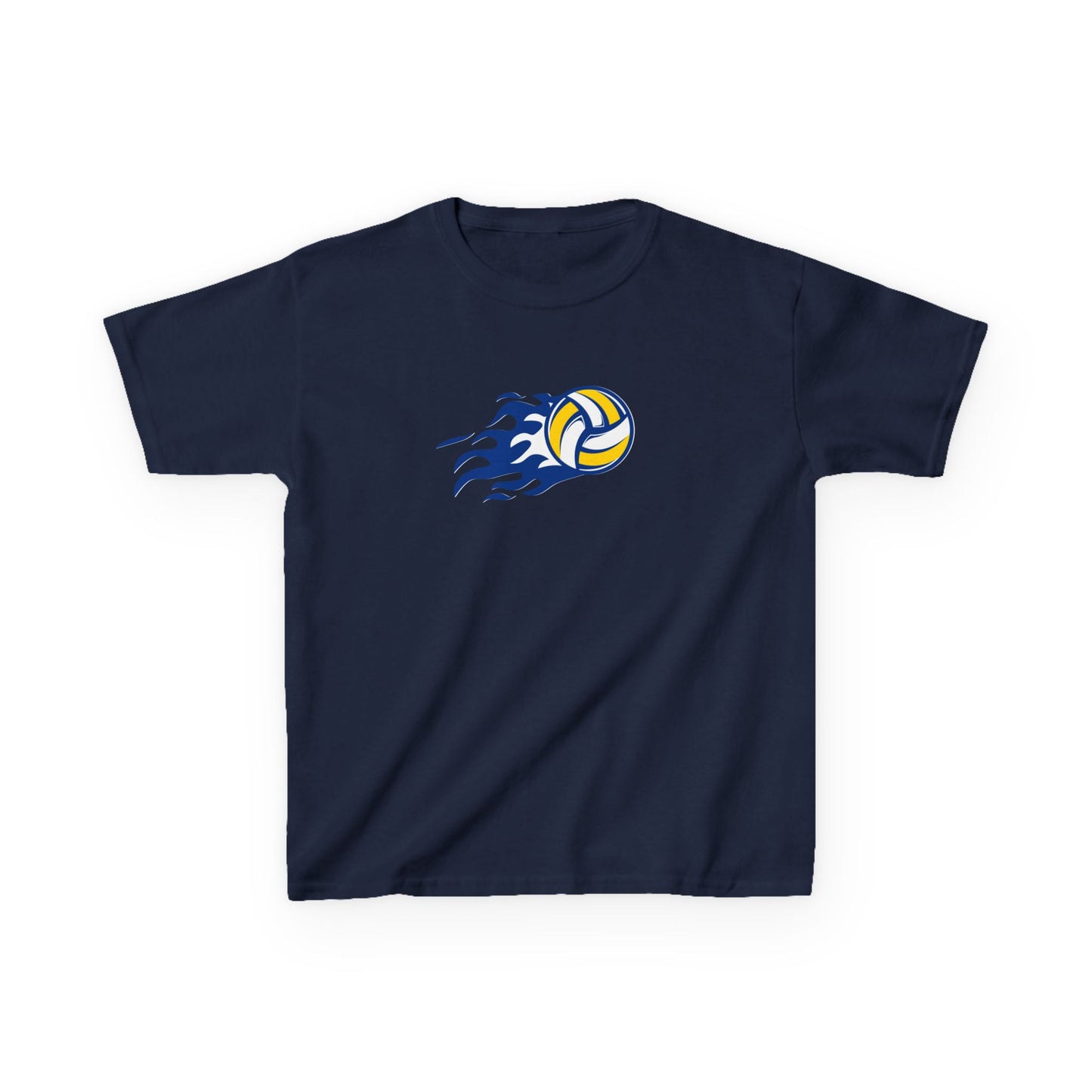 Volleyball Flame - blue/yellow - Kids Heavy Cotton™ Tee