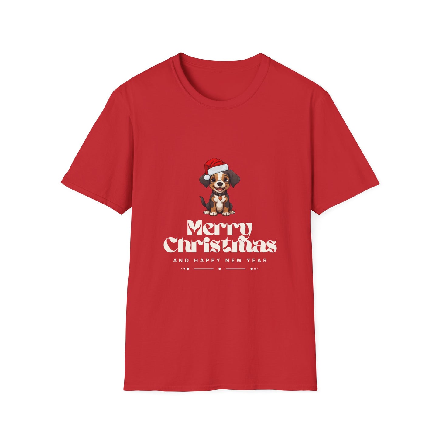 Doggy Merry Christmas - Unisex Softstyle T-Shirt