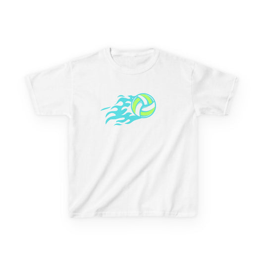Volleyball Flame (teal) - Kids Heavy Cotton™ Tee