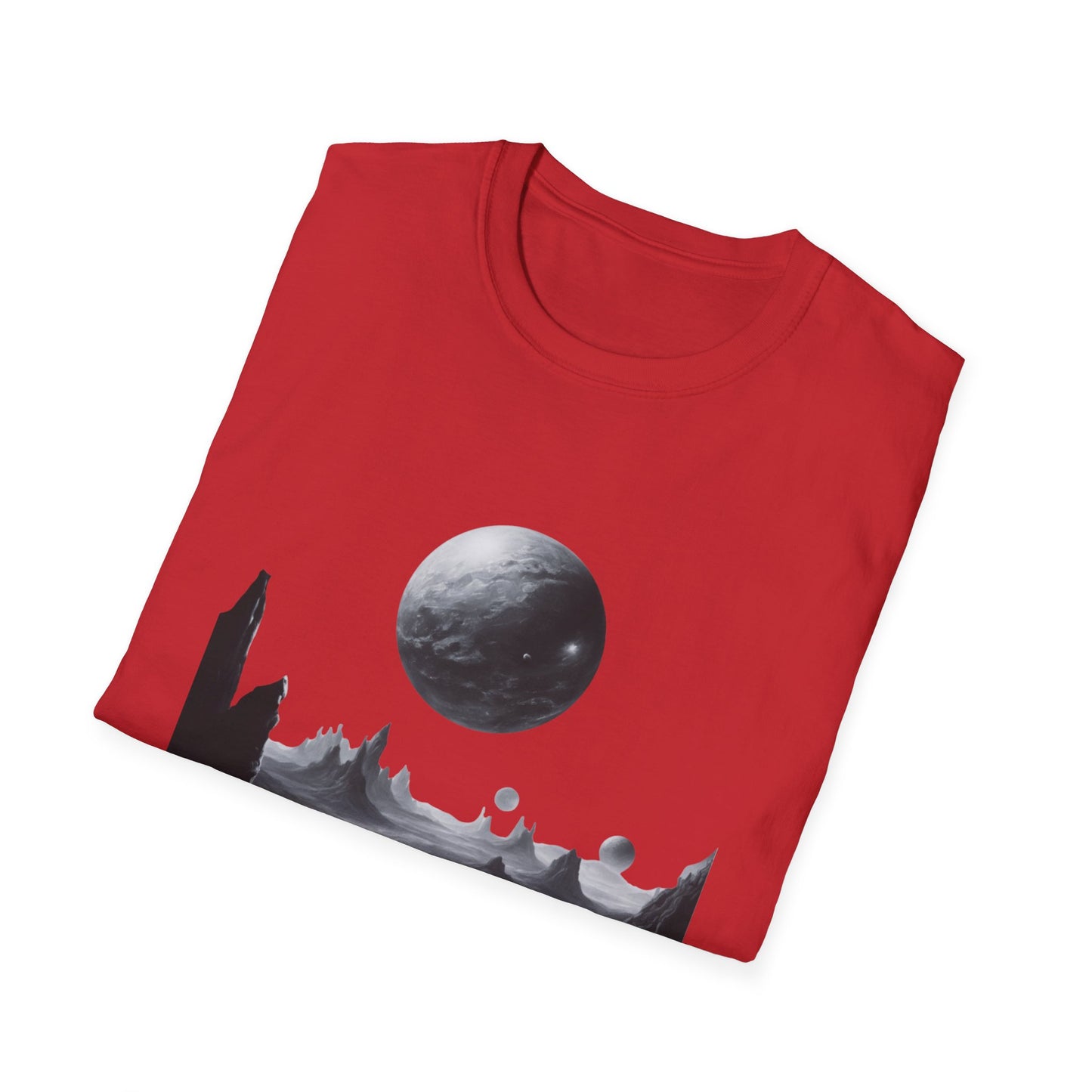 Alien moonscape - Statement Graphic - Unisex Softstyle T-Shirt