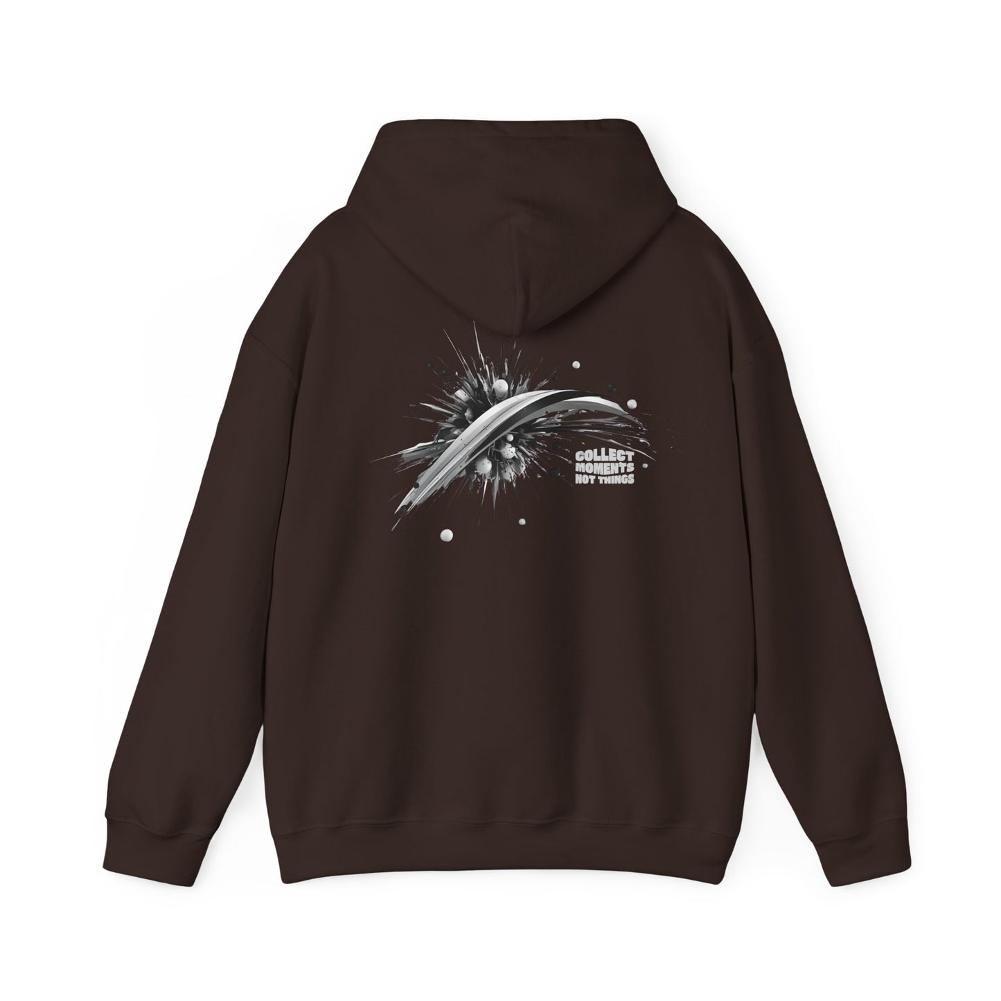 Collect moments not things Splash (printed on back) - Modern Vibes - Unisex Heavy Blend™ Hooded Sweatshirt