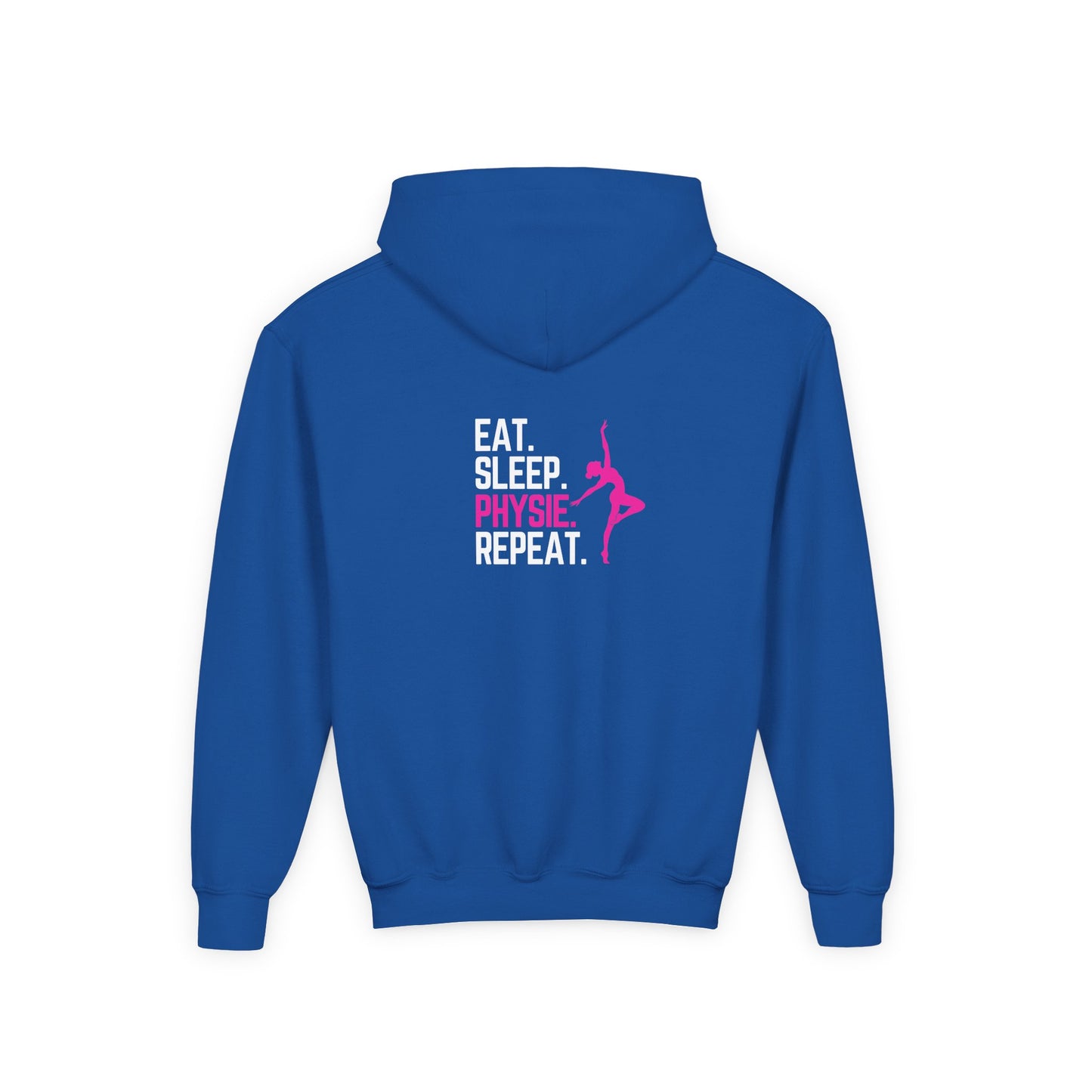 Eat Sleep Physie Repeat (printed on back) - Youth Heavy Blend Hoodie