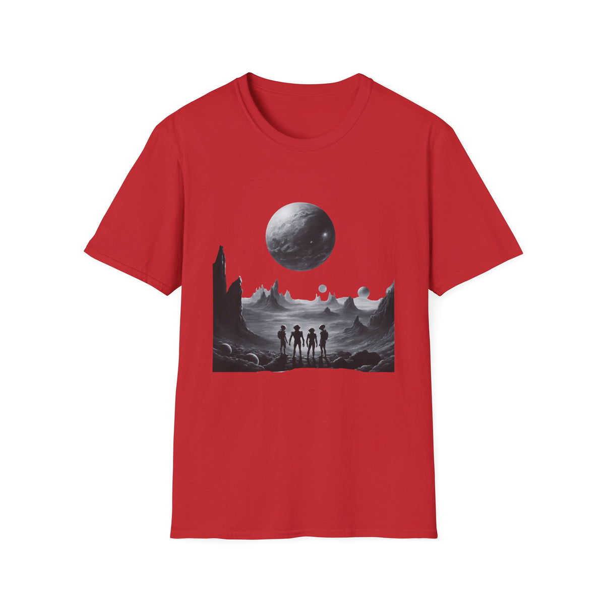 Alien moonscape - Statement Graphic - Unisex Softstyle T-Shirt
