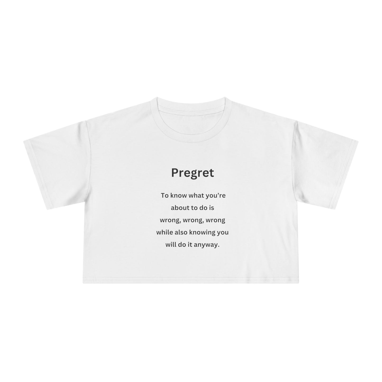 Pregret - Urban Words - Women's Crop Tee