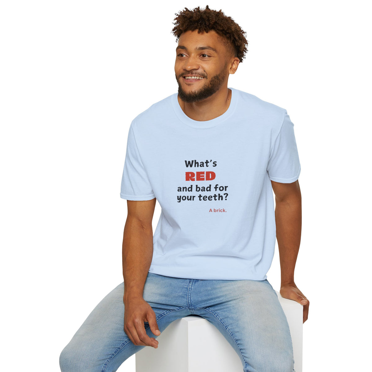 Red Teeth joke - Unisex Softstyle T-Shirt