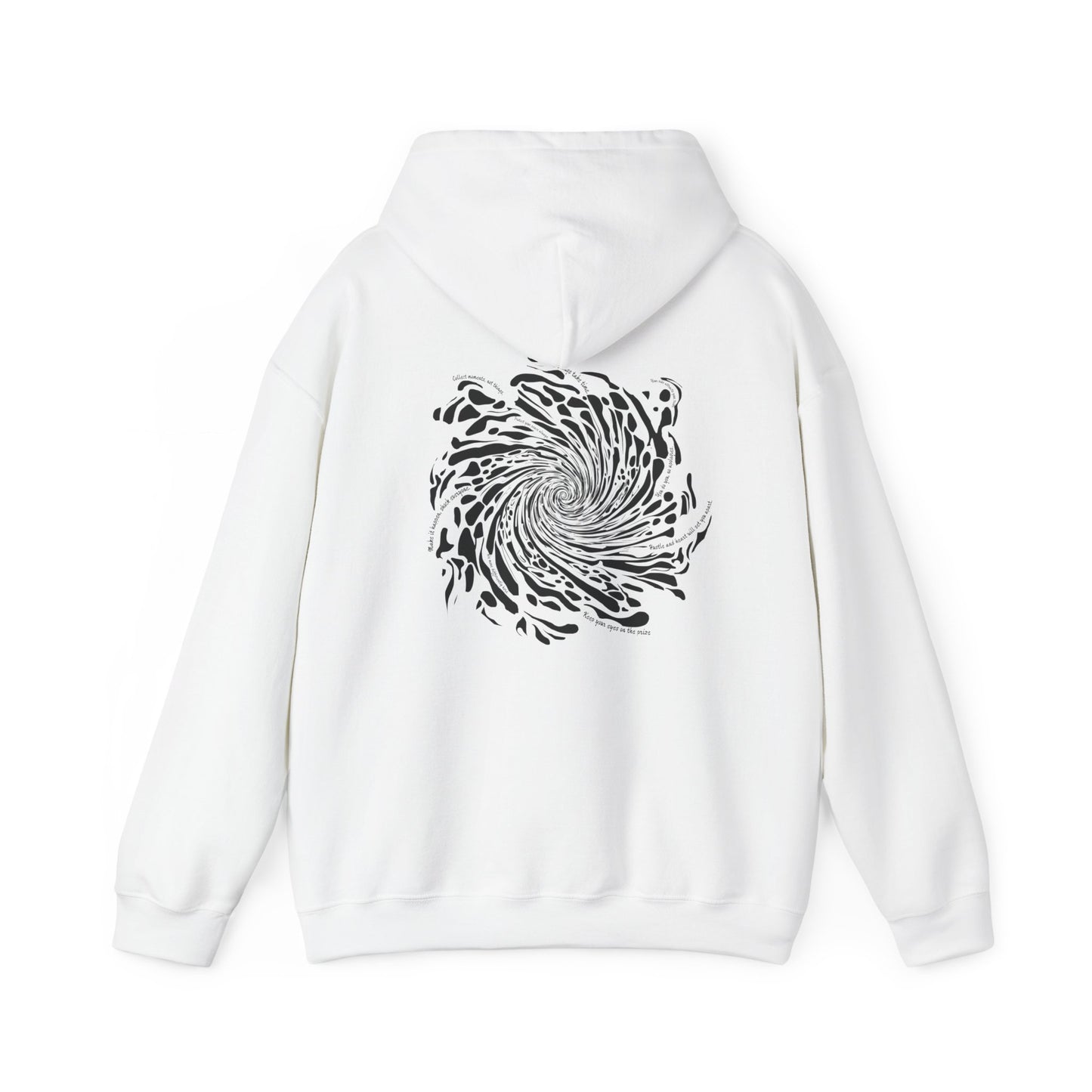 Firework Swirl Statements (printed on back) - Modern Vibes - Unisex Heavy Blend™ Hooded Sweatshirt