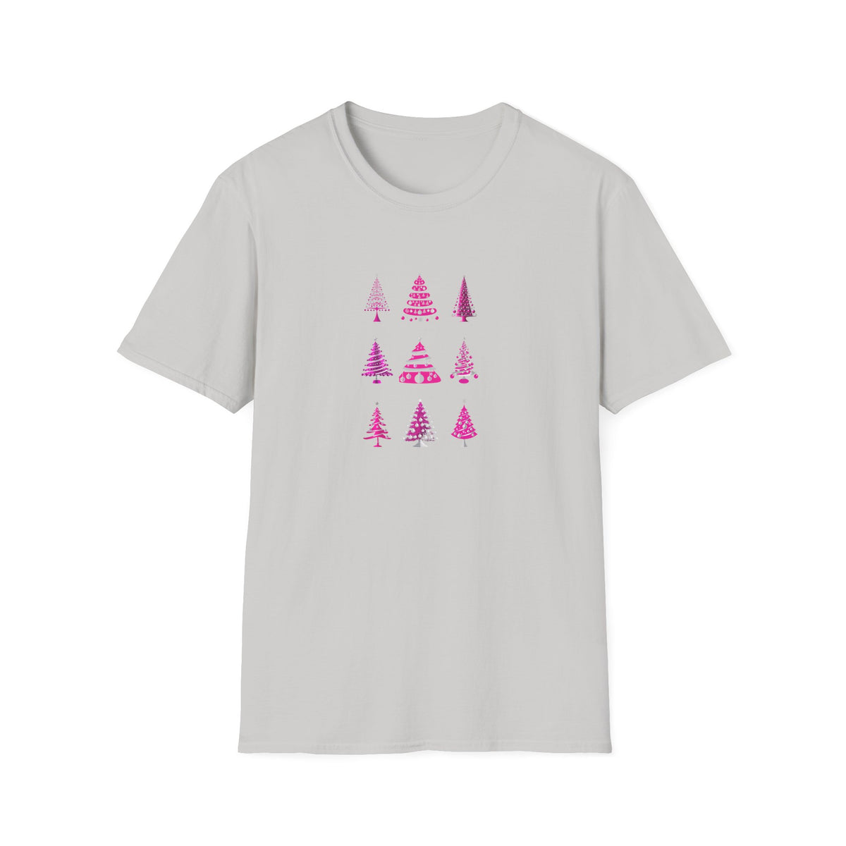 Pink Christmas Trees - Unisex Softstyle T-Shirt