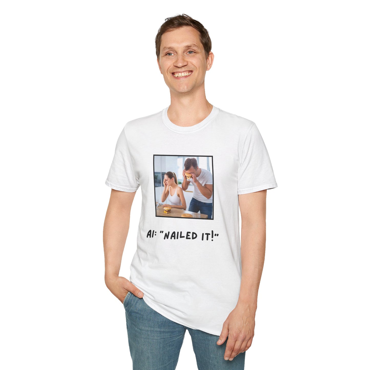 GenAI: Nailed it! - Tech - Unisex Softstyle T-Shirt