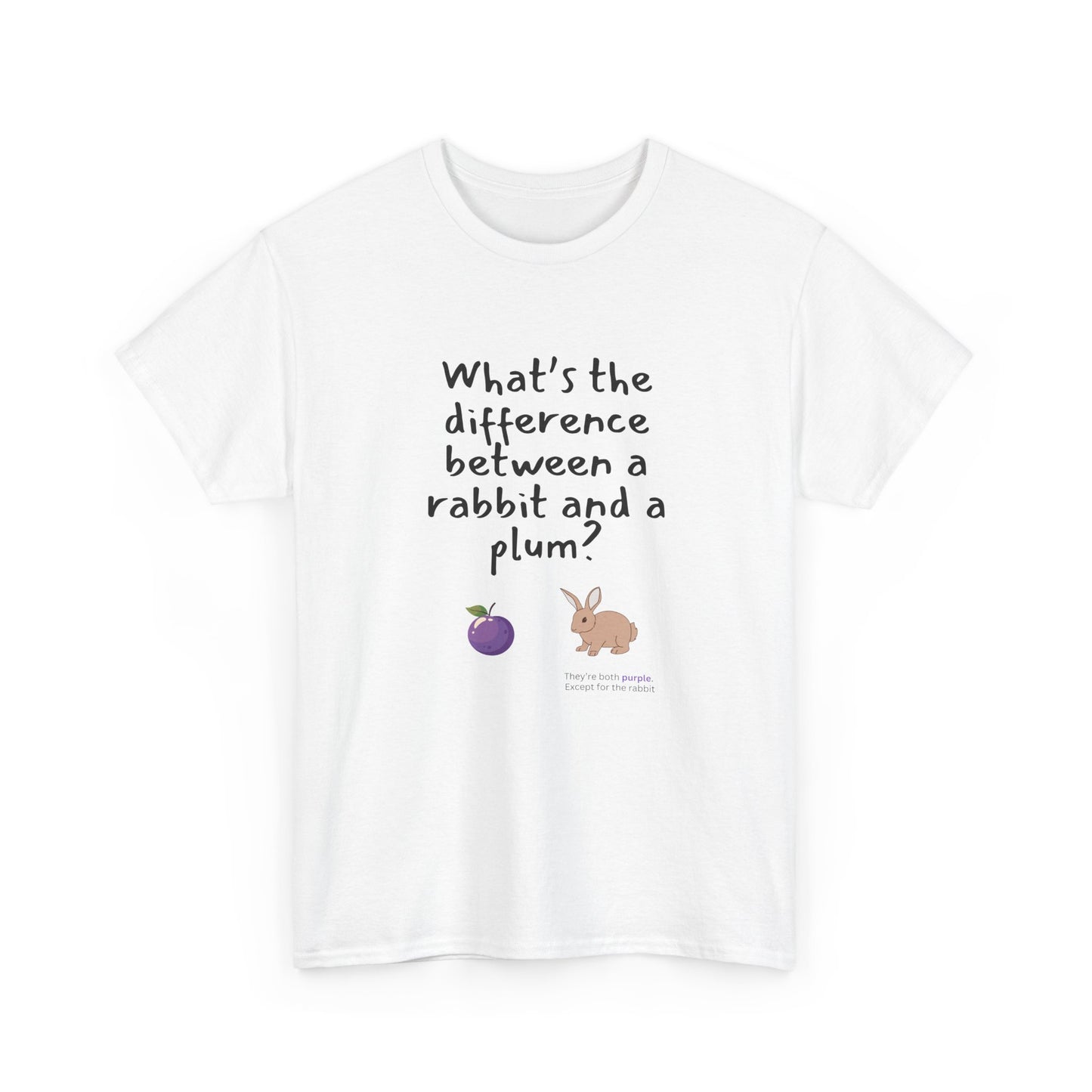 Rabbit and Plum - Funny - Unisex Heavy Cotton Tee