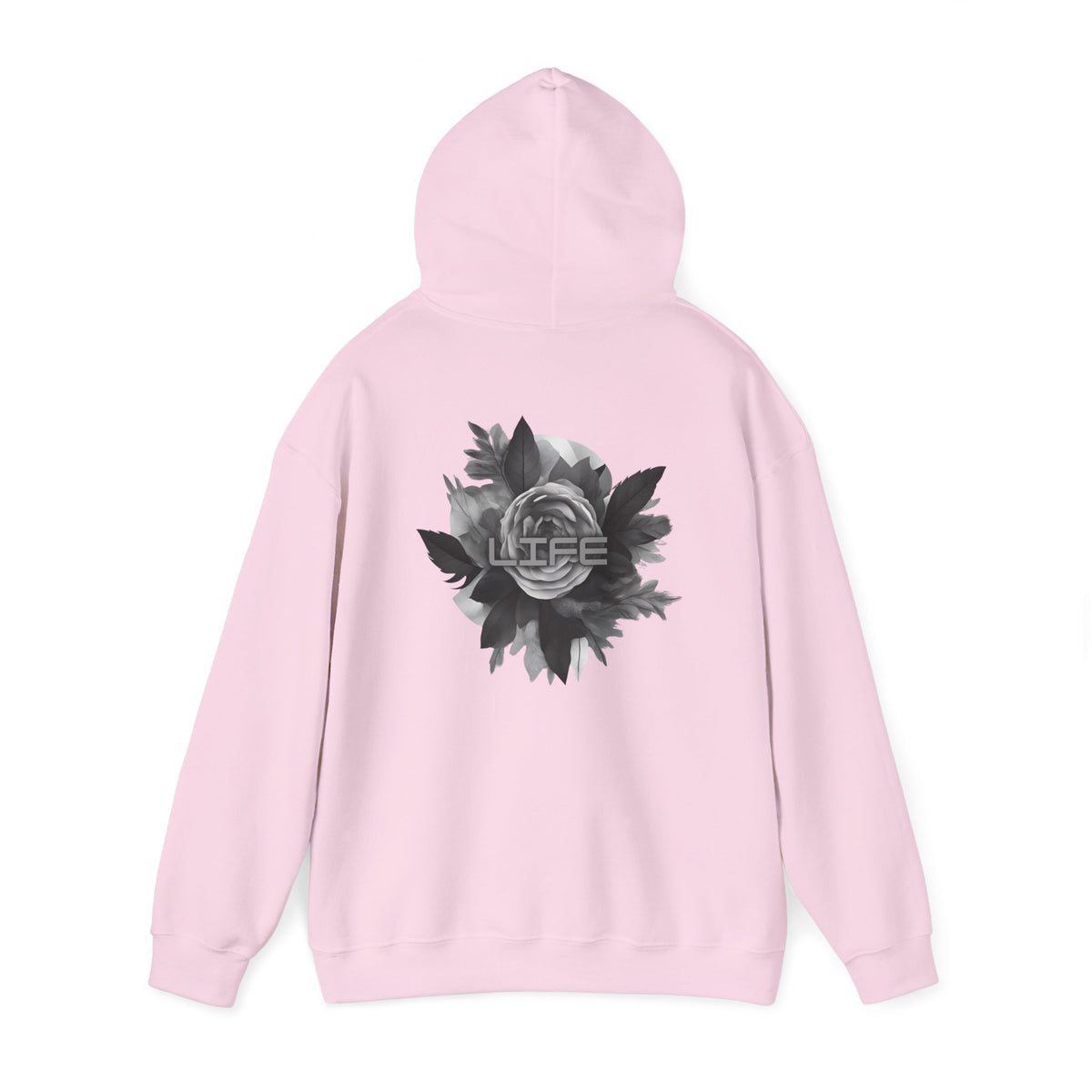 Life (printed on back) - Statement Graphic - Unisex Heavy Blend™ Hooded Sweatshirt