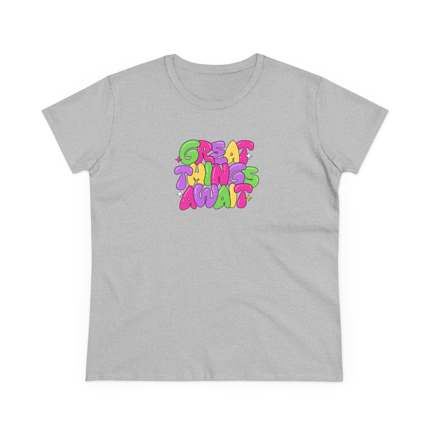 Great things await - Women's Midweight Cotton Tee