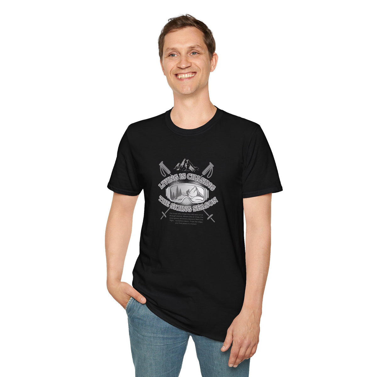 Chasing the ski season - Unisex Softstyle T-Shirt
