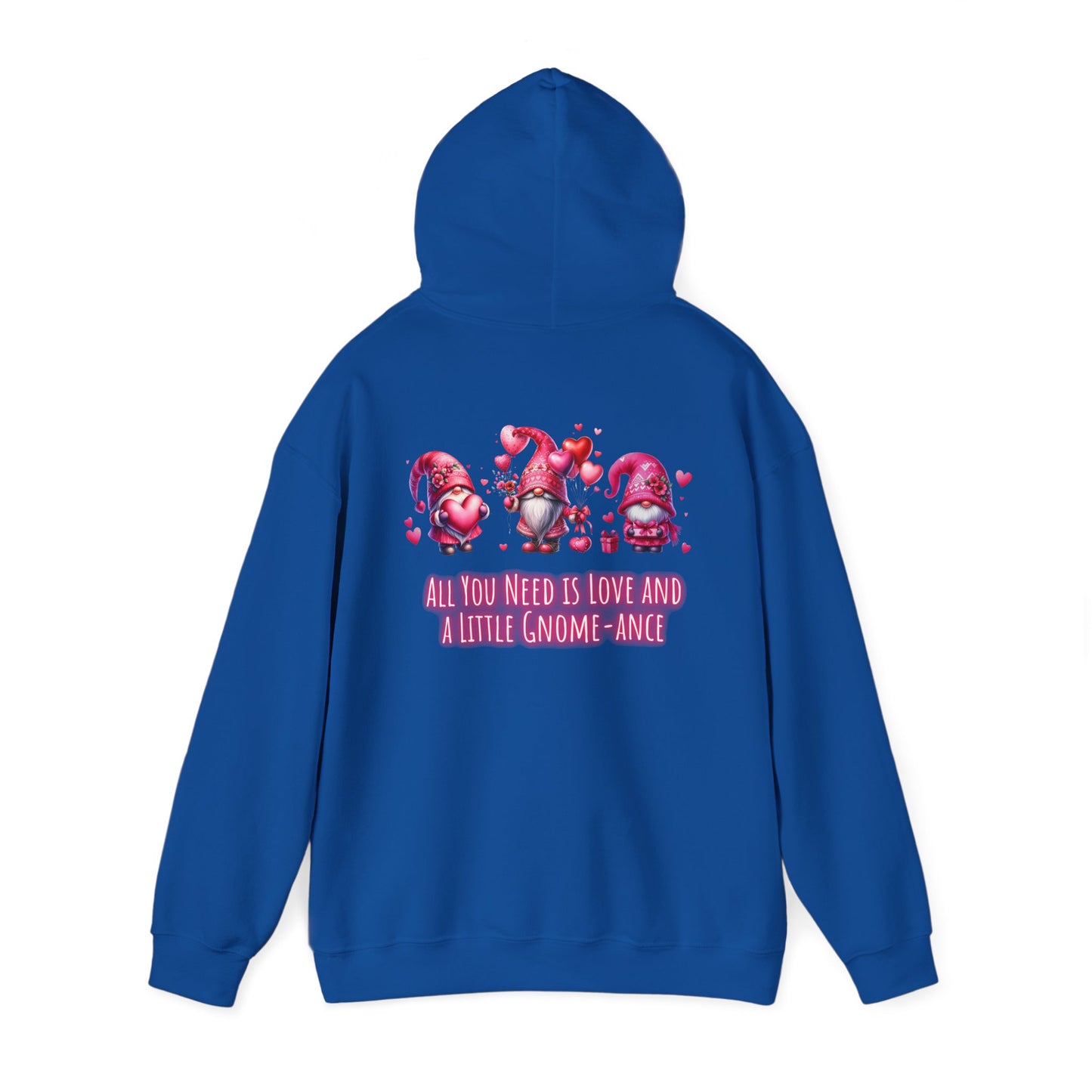 All you need is a little gnome-ance (printed on back) - Gnomes - Unisex Heavy Blend™ Hooded Sweatshirt