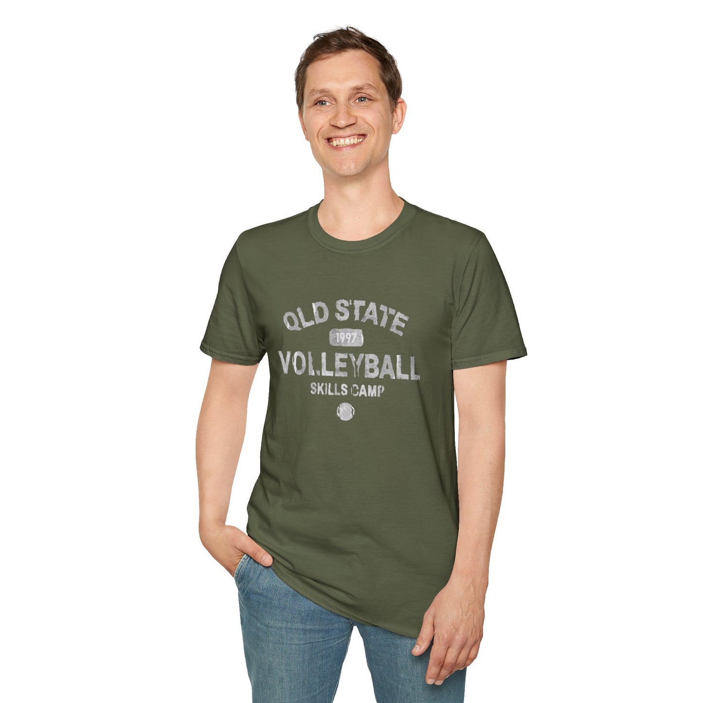 State Volleyball (vintage) - Unisex Softstyle T-Shirt