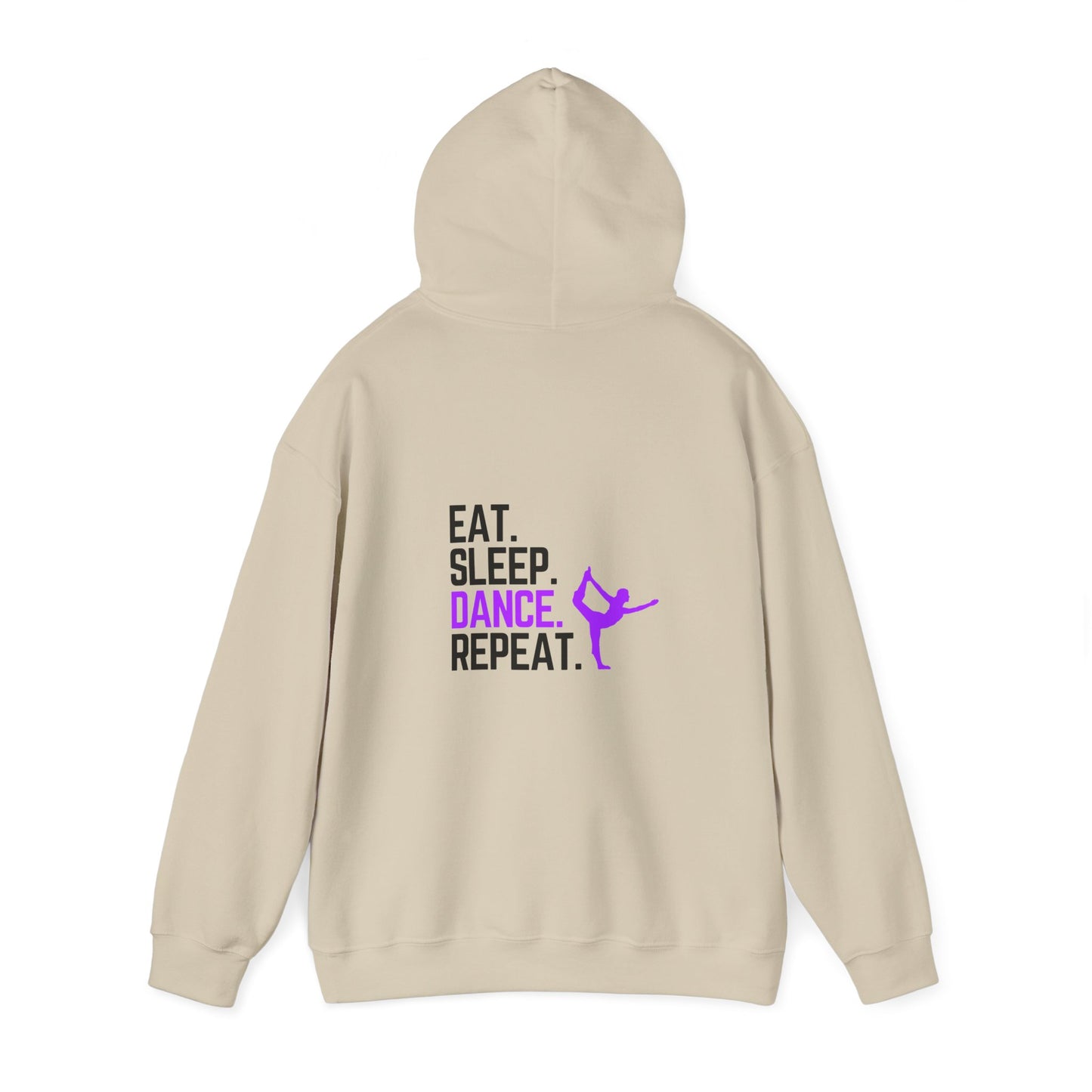 Eat Sleep Dance Repeat (printed on back) - Dance/Gym - Unisex Heavy Blend™ Hooded Sweatshirt