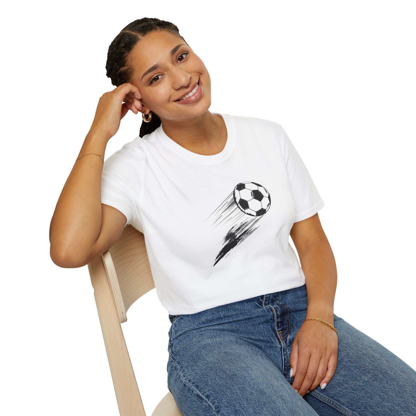 Soccerball Swoosh - Unisex Softstyle T-Shirt