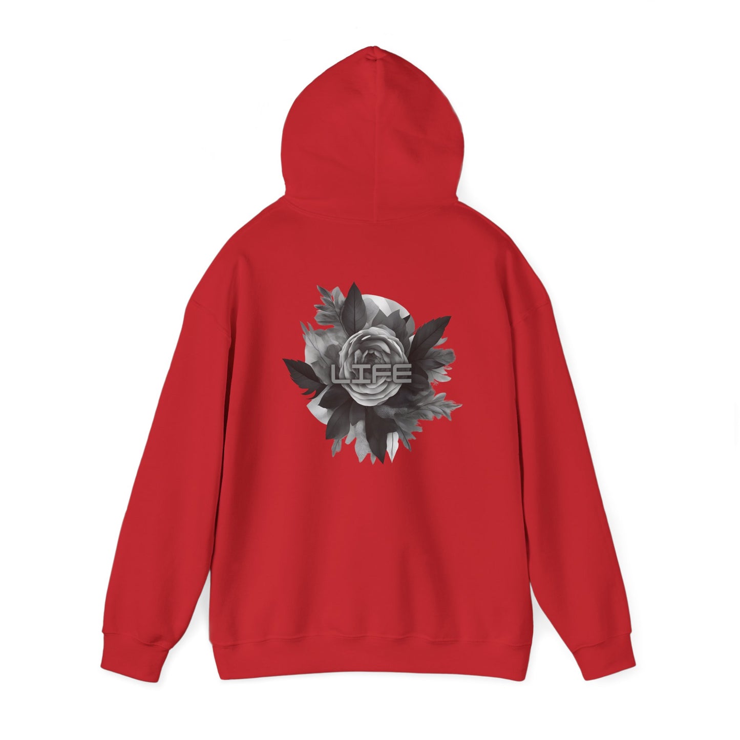Life (printed on back) - Statement Graphic - Unisex Heavy Blend™ Hooded Sweatshirt