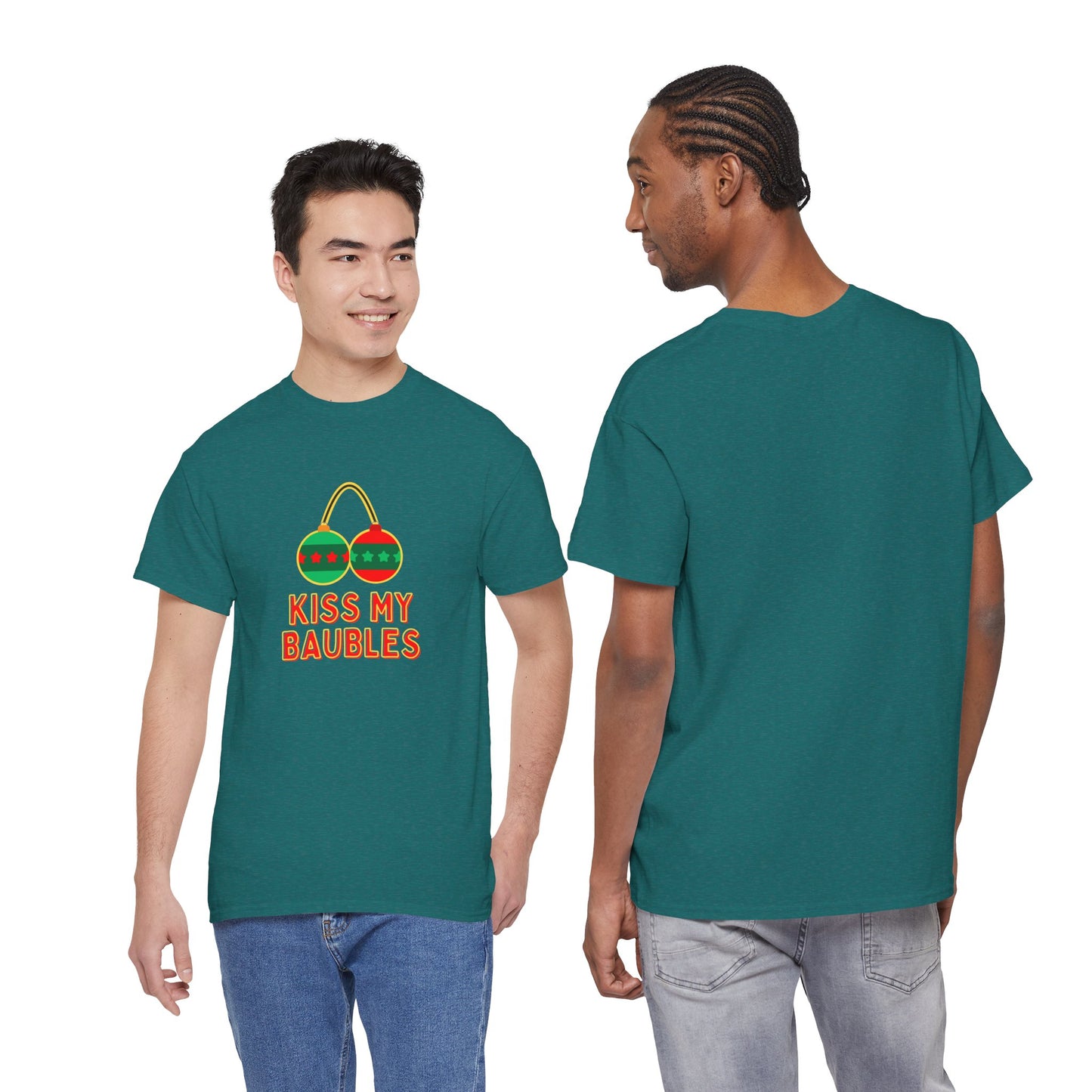 Kiss my Baubles - Christmas - Unisex Heavy Cotton Tee