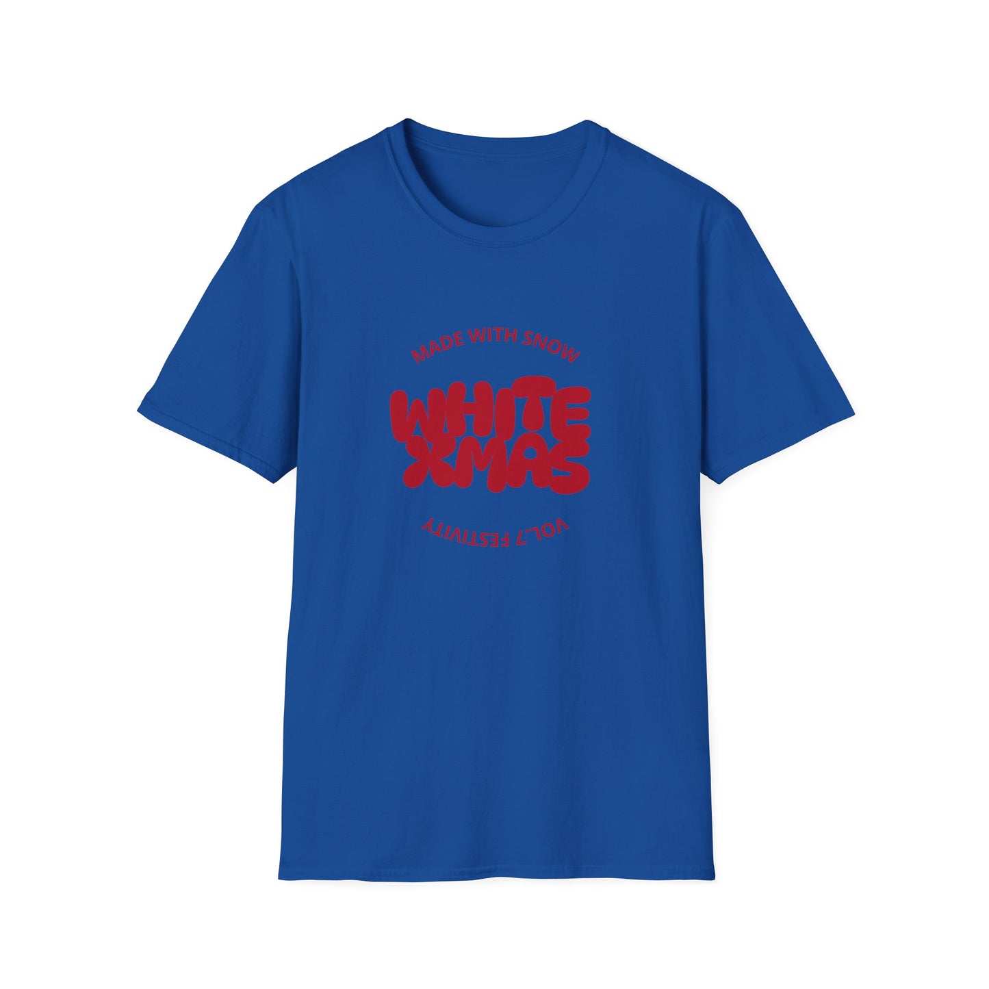 White Xmas (red) - Unisex Softstyle T-Shirt