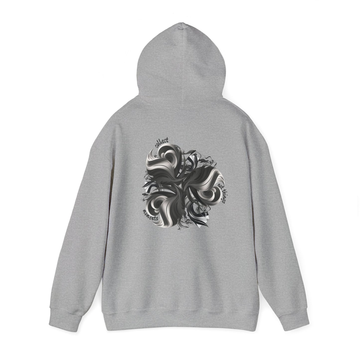 Collect moments not things (printed on back) - Modern Vibes - Unisex Heavy Blend™ Hooded Sweatshirt