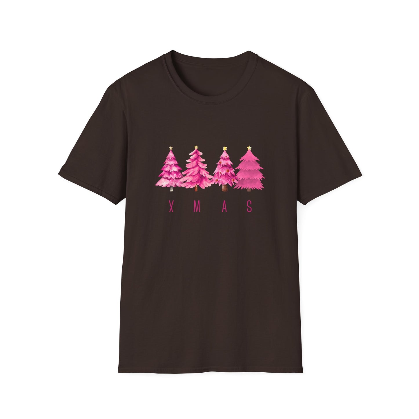 XMAS trees (pink) - Unisex Softstyle T-Shirt