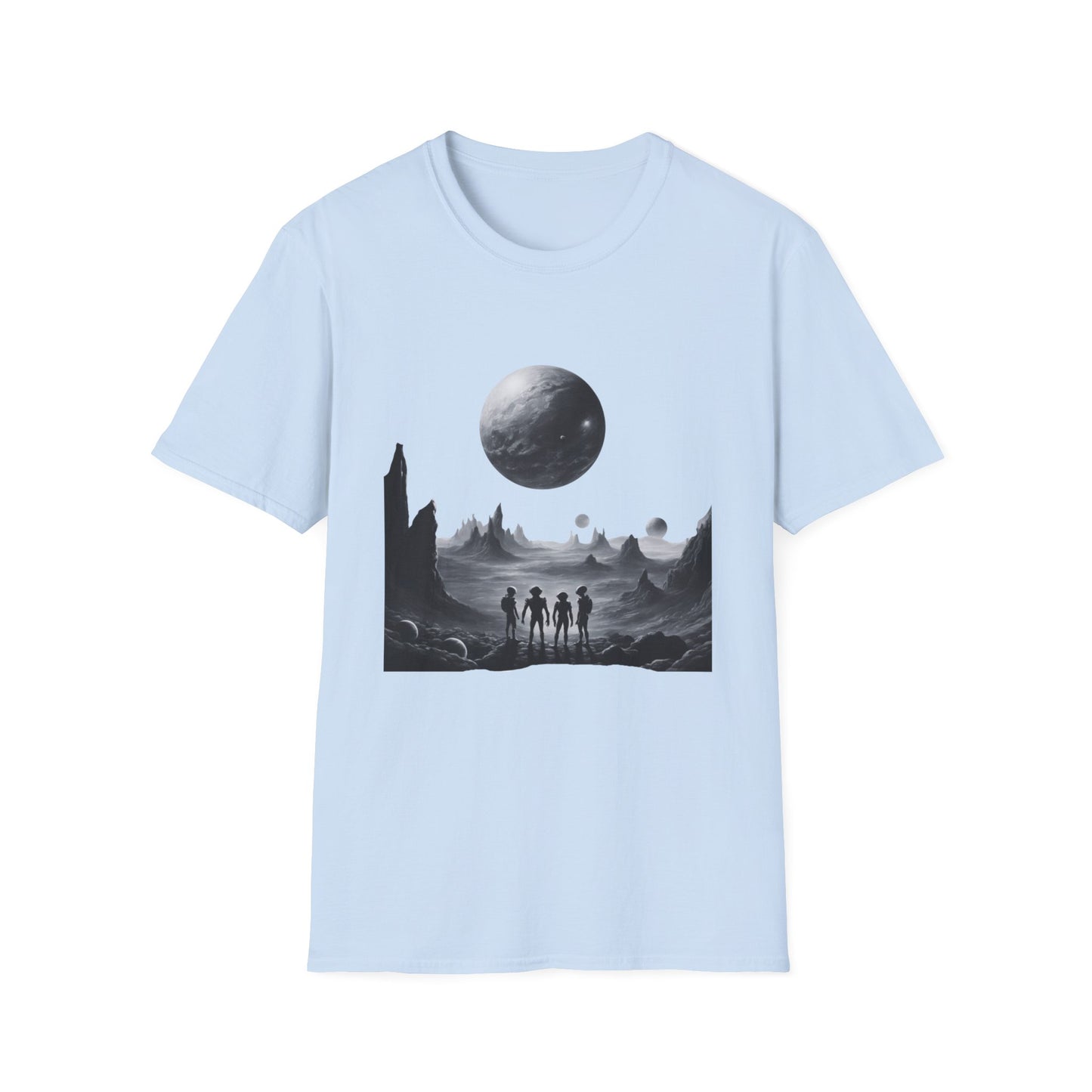 Alien moonscape - Statement Graphic - Unisex Softstyle T-Shirt