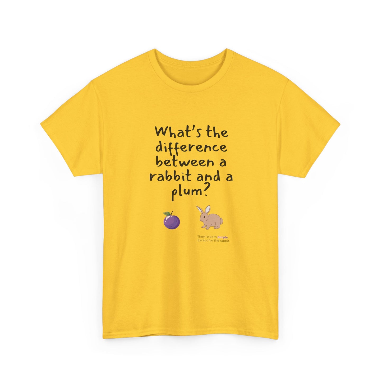 Rabbit and Plum - Funny - Unisex Heavy Cotton Tee