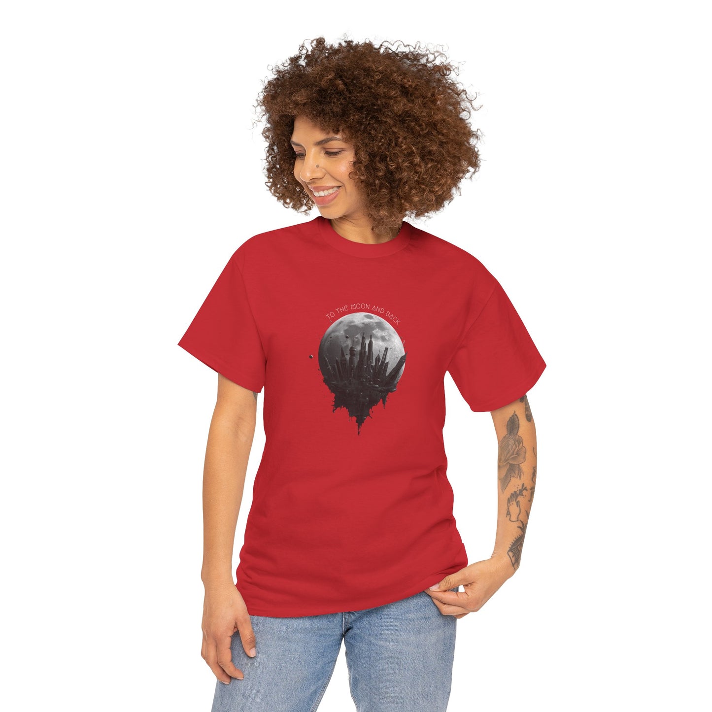 To the Moon and Back- Unisex Heavy Cotton Tee