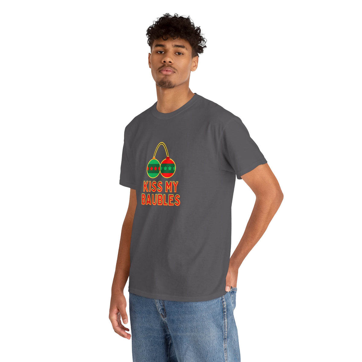 Kiss my Baubles - Christmas - Unisex Heavy Cotton Tee